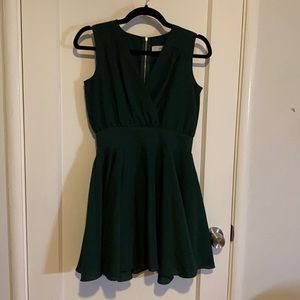 Army green mini dress